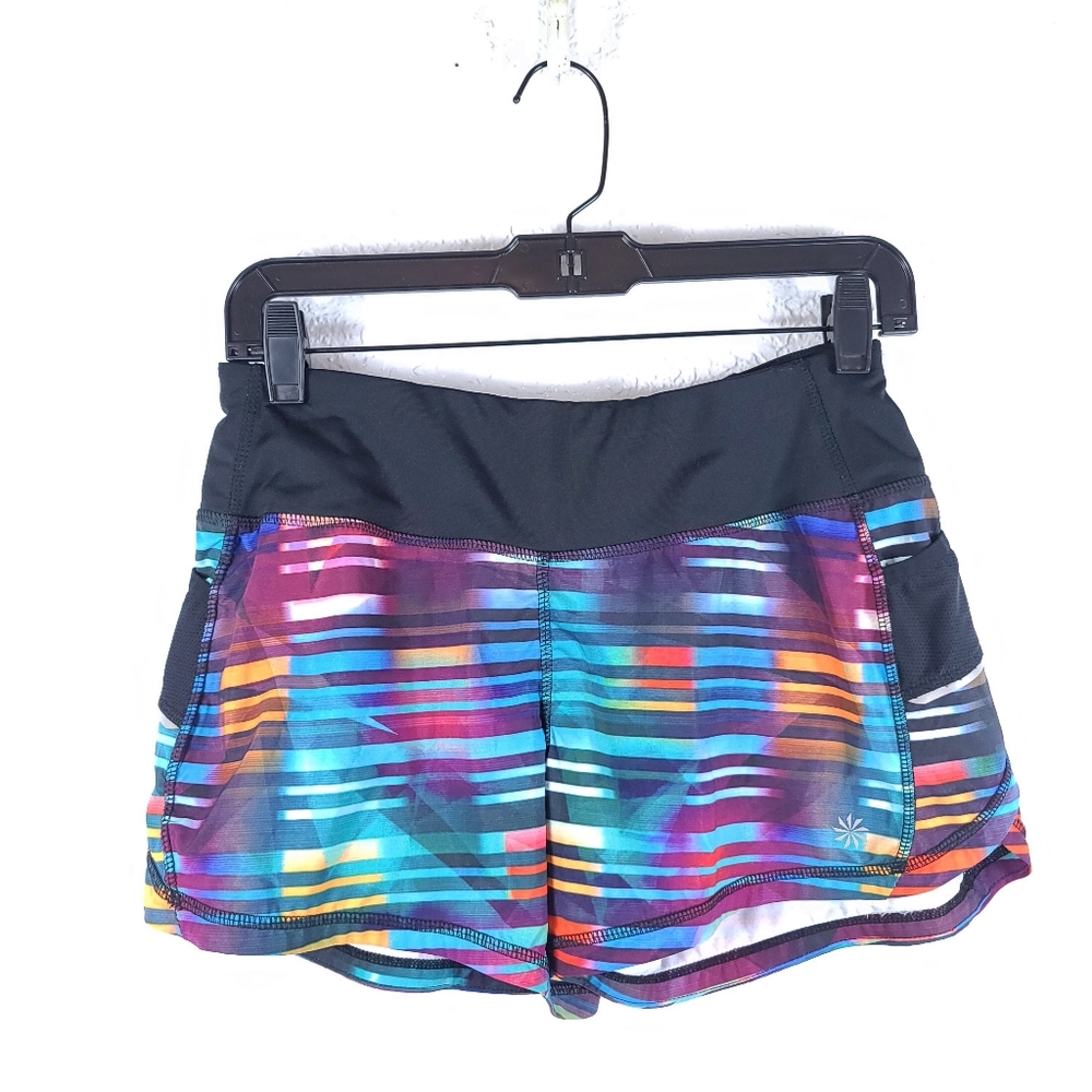 ATHLETA Ready Set Go Shorts Reflective Multi-color - Picture 2 of 9